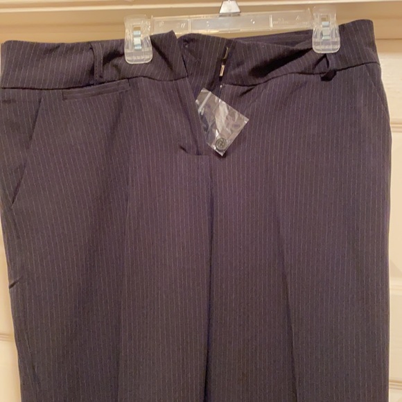 2pair trousers, one gray and one blk pin stripe - Picture 3 of 11